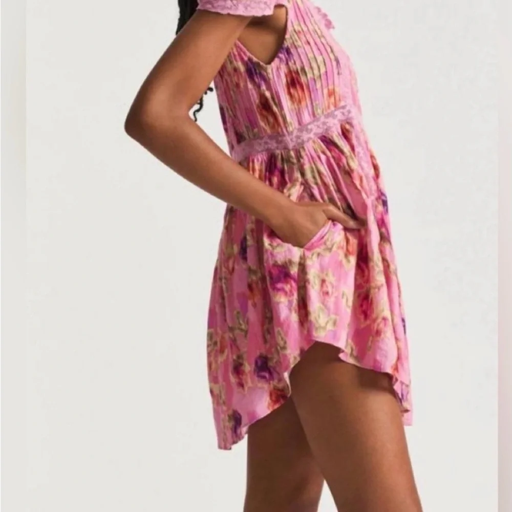 NEW With Tags Loveshack Fancy Nutmeg Dress Wild Pink Rose Size 00 - Picture 4 of 7